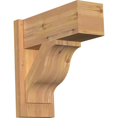 Ekena Millwork Funston Block Smooth Outlooker, Western Red Cedar, 7 1/2"W x 18"D x 18"H OUT08X18X18FST05SWR